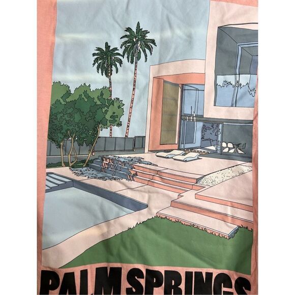 Palm Springs pink short sleeve tee shirt size xs women’s summer shirt H212 - Picture 5 of 5